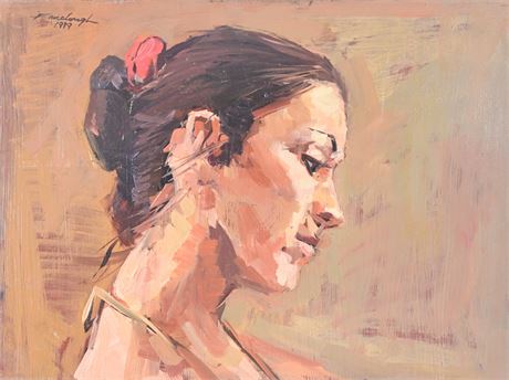 Original Gerald Fairclough " Dancer with Rose" 1979