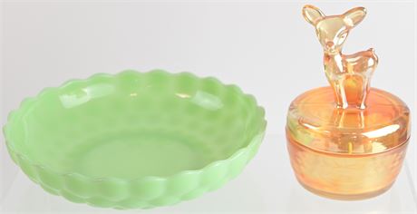 Jadeite Bubble Bowl  +