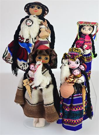 Collection of Handcrafted Peruvian Dolls