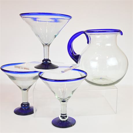 Hand Blown Margarita Set