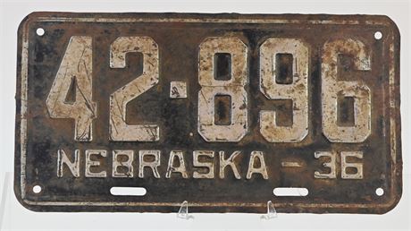 Nebraska License Plate