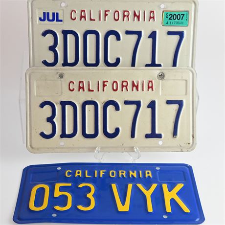 California License Plates