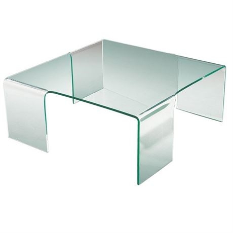 Curved Glass Coffee Table And Side Tables