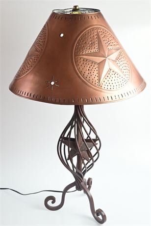 Wrought Iron "Lone Star" Lamp