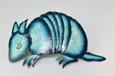 Metal Armadillo Sculpture