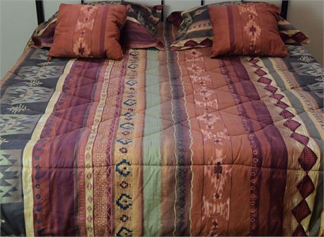 Southwest Style Queen Bedding Ensemble