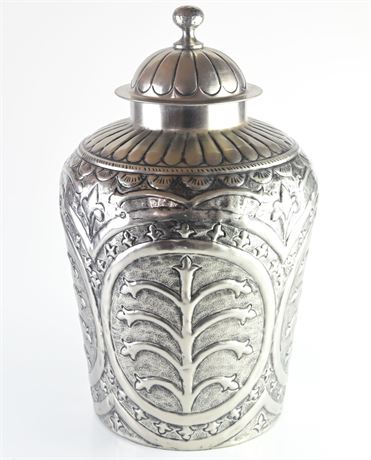 Tin Repousse Urn