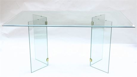 Mid-Century Glass Dining Table