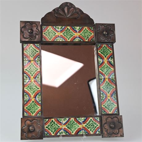 Tile and Tin Mirror