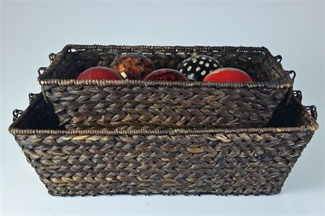 Pair of Banana Leaf Baskets