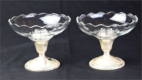 Rogers Sterling Pedestal Candlesticks