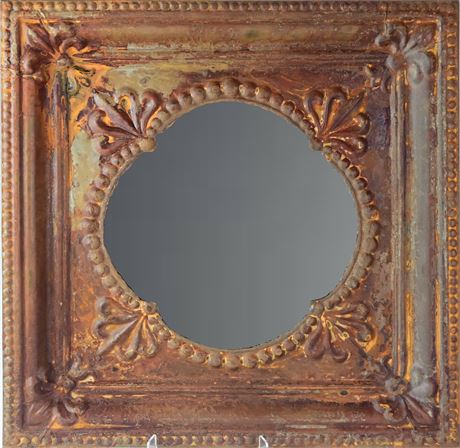 Antique Ceiling Tile Mirror