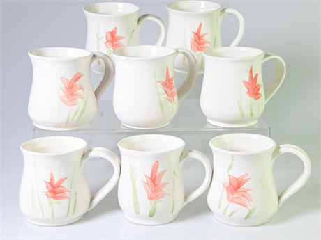 Set of Hand Thrown Ceramic Mugs