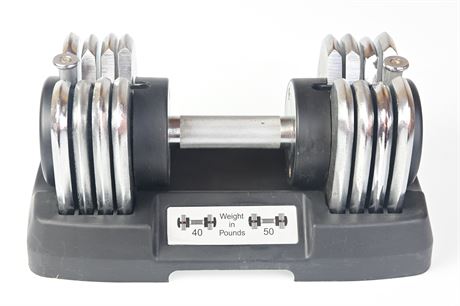 10 lb - 50 lb Adjustable Power Switch Dumbbells