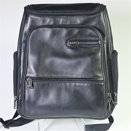 Tumi Black Leather Backpack