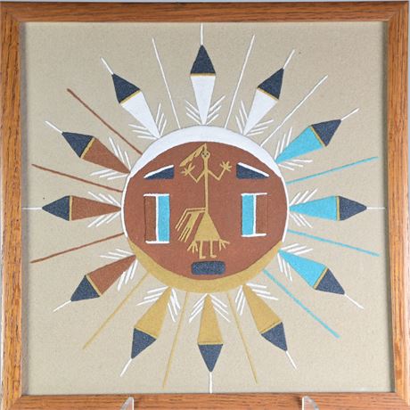 Navajo Sun & Eagle Sandpainting