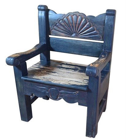 Vintage Carved Bench or Over-sized Chair