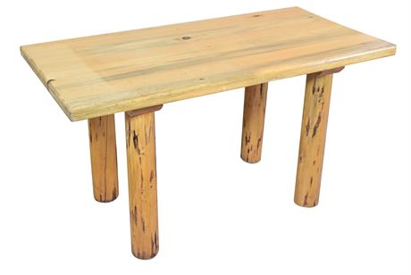 Primitive Log Leg Table