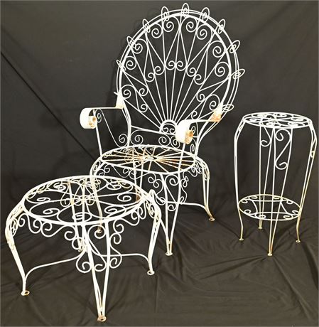 Vintage Wrought Iron Patio Set