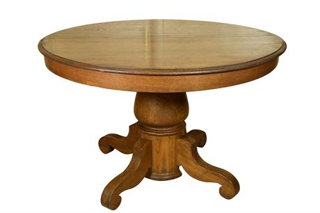 Antique Oak Pedestal Table