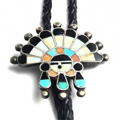 Vintage Zuni Inlaid Bolo