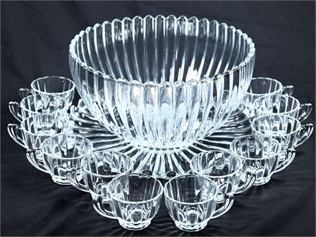 Heisey Crystolite Punch Bowl Set