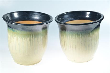 Pair of 11" Clay Pots