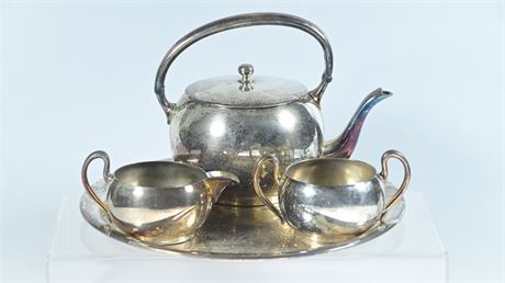 Gotham Tea Set, Silver on Copper