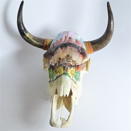 Hand Painted Steer Skull