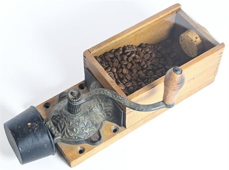 Antique Cast Iron Coffee Mill