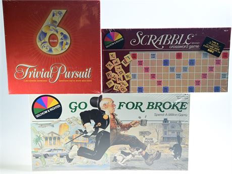 Three Vintage New Old Stock Games