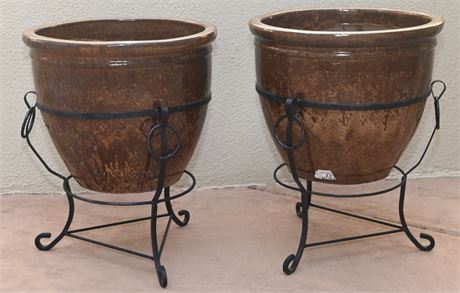 Pair of Clay Pots