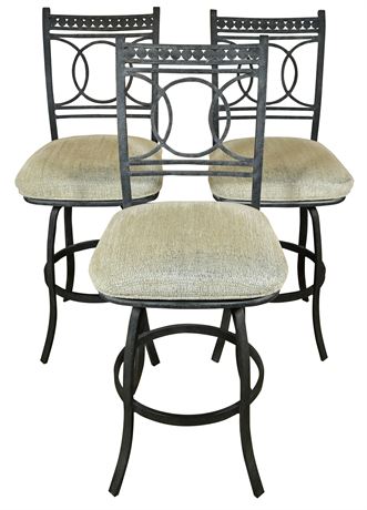 Three Swiveling Bars Stools