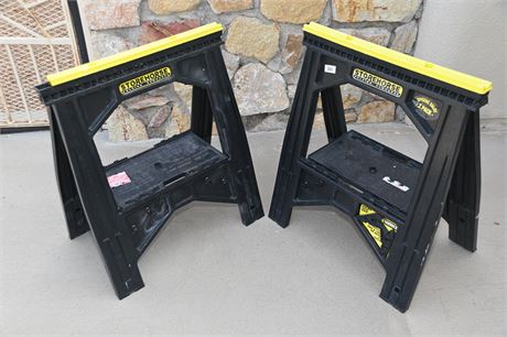 Pair of Plastic Sawhorses