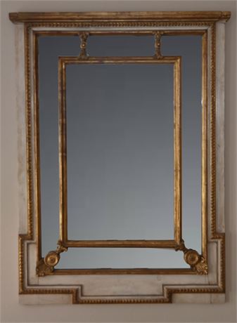 Antique Gilded Panel Mirror