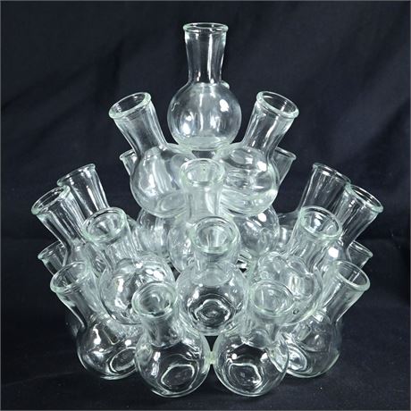 Vintage Two Tier Glass Bud Vase Wreath