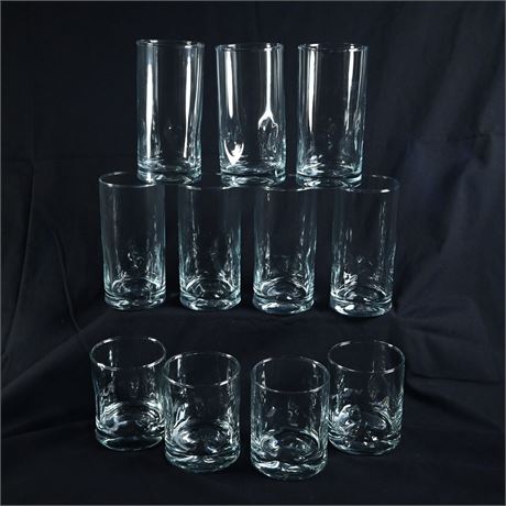 Pinched Tumblers & Rocks Glasses