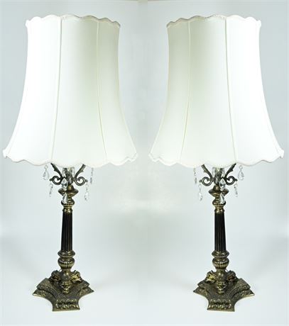 Pair of Brass Lamps