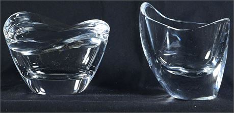 Nambé Crystal Butterfly Sugar Bowl and Creamer