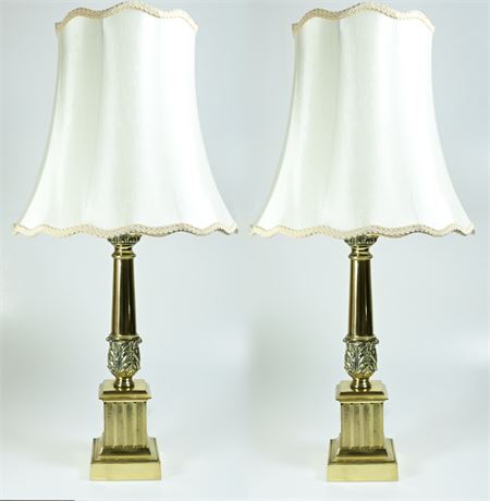 Pair of Brass Lamps