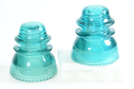 Pair of Hemingray Insulators