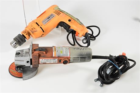 1/2" Hammer Drill & 4" Angle Grinder