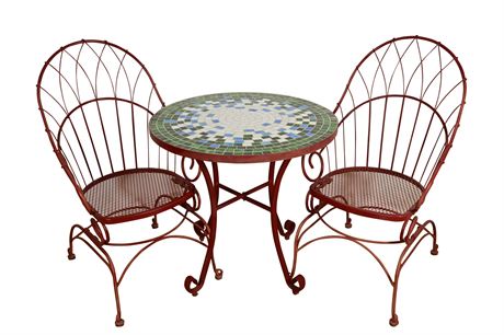 Tile Topped Bistro Set