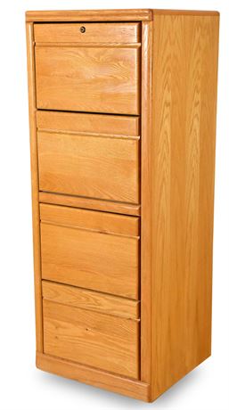 Light Oak Wood File Cabinet