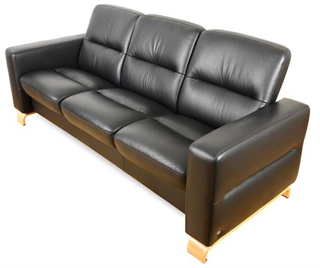 Ekornes Stressless Leather Reclining Sofa