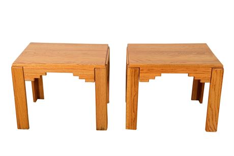 Pair of Light Oak Night Stands