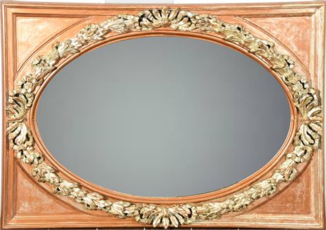 Antique Plaster and Wood Mirror