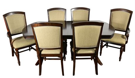 Contemporary Nailhead Dining Set