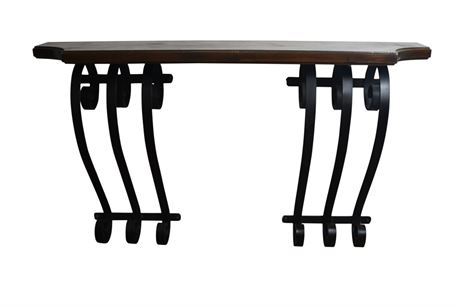 Wrought Iron Wall Mounted Console Table