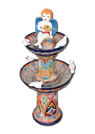 Talavera Birdbath